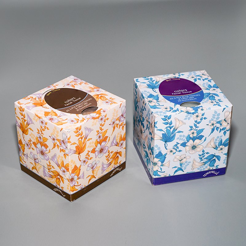 colorful facial tissue