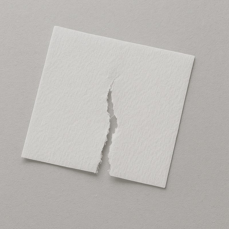 low strength paper tears easily during use